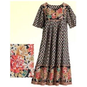 Vermont Country Store | Cottagecore Euro French Print Vintage Dress Muumuu | 3X